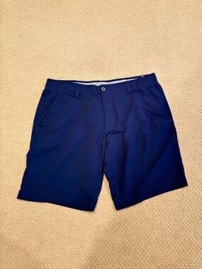 Under Armour Men's Flat Front Shorts in Navy Blue
